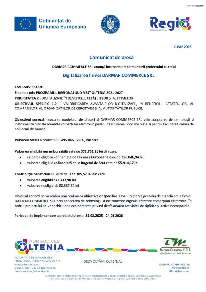 Comunicat de presa